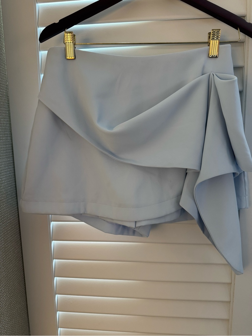 TCEC Light Blue Feminine Skort with Subtle Ruffle